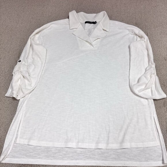 Doe + Rae Sweater Ivory Lightweight Long Sleeve Pullover Women’s Size Medium NWT - Picture 7 of 11